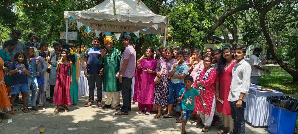 Students, families and staff of Thaaikarangal Charitable Trust gather for a group photo at the Hanu Reddy Mango Festival 2026, enjoying the festive rural atmosphere, activities and community experience at Hanu Reddy Raghava Farms, Chennai. Students, families and staff of Thaaikarangal Charitable Trust gather for a group photo at the Hanu Reddy Mango Festival 2026, enjoying the festive rural atmosphere, activities and community experience at Hanu Reddy Raghava Farms, Chennai.